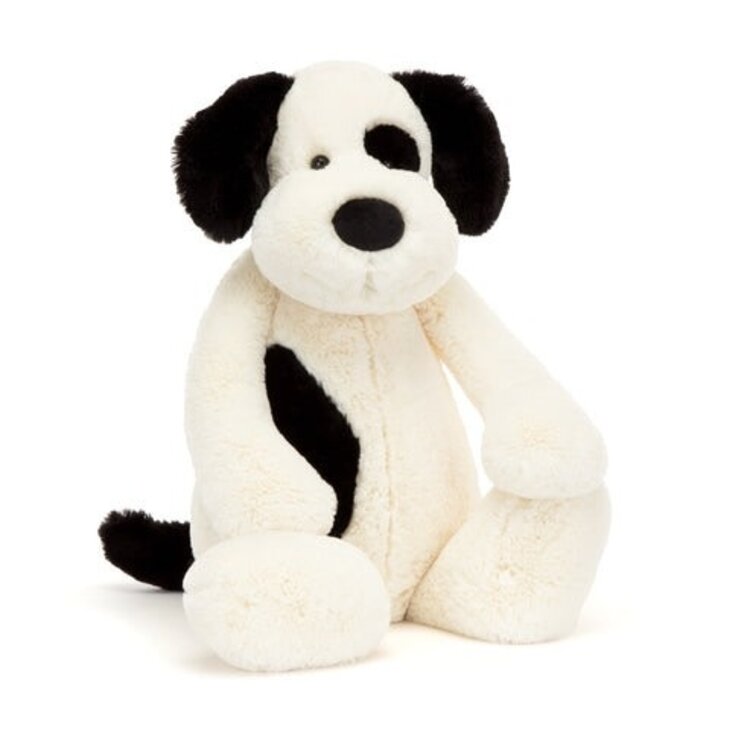 Jellycat Bashful Rufferty Black & Cream Puppy
