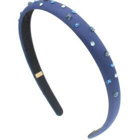 Bari Lynn Crystalized thin Satin Headband
