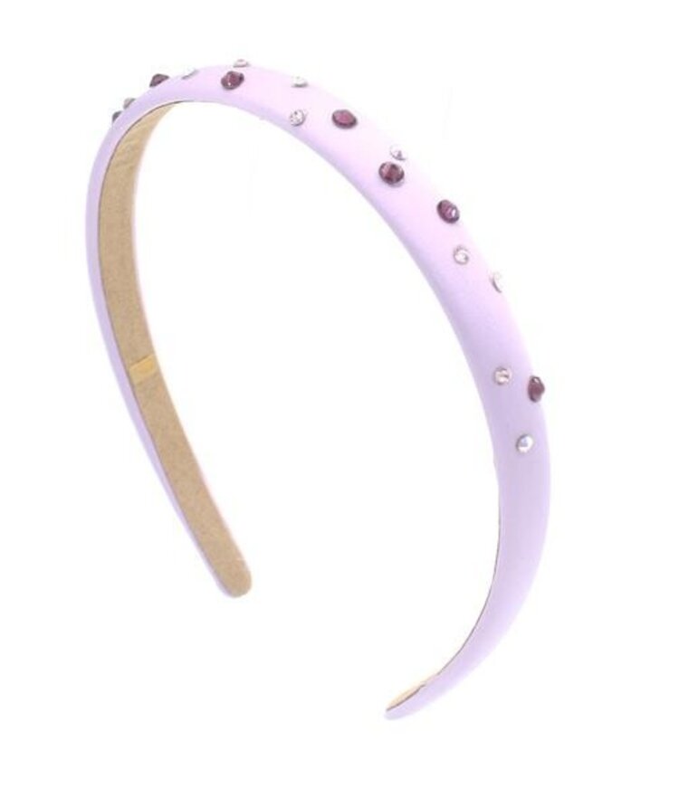 Bari Lynn Crystalized thin Satin Headband