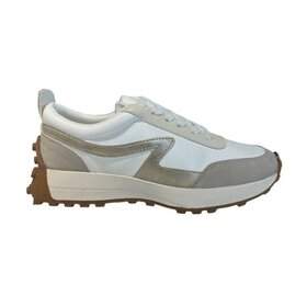 Mia Shoes Lil Samyra White & Taupe Sneaker