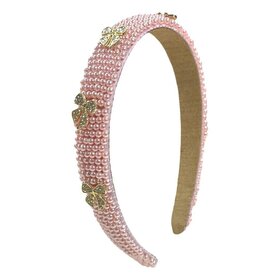 Bari Lynn Pearl Heaband With Charm