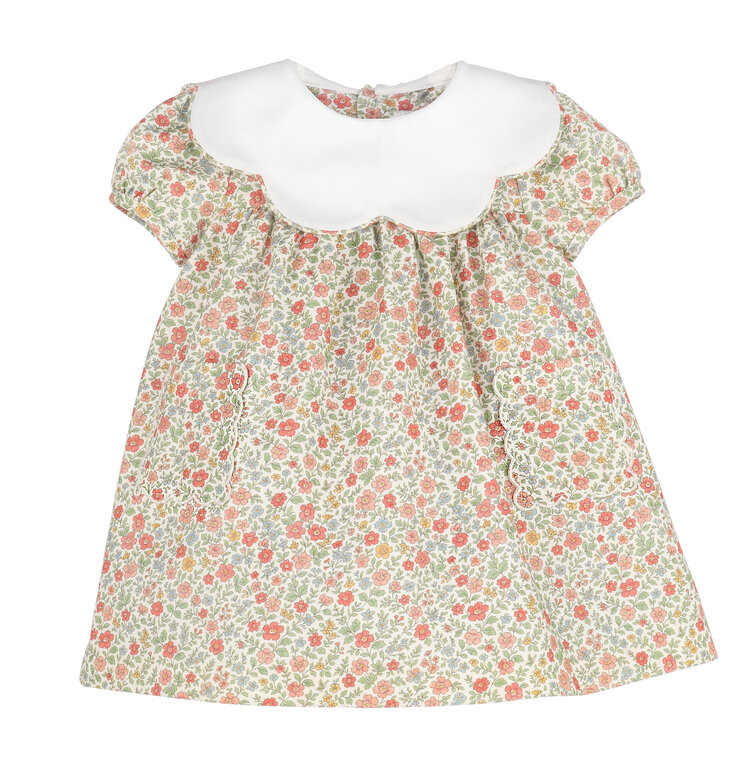 Sophie & Lucas Orange Storybook Vintage Scallop Dress