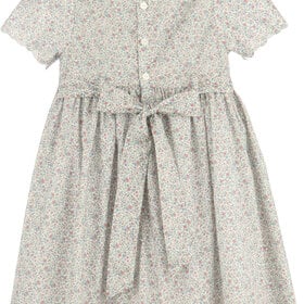 Luli&Me Blue Fall Blossom Smock Dress