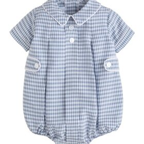 Little English Davant Bubble - Gray Blue Gingham