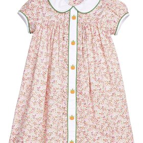 Little English Ruffled Sally Dress - Pumpkins