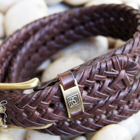 Beyond Creations Brown Braided Leather Belt