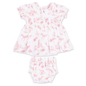 Angel Dear Ballet Toile Smocked Dress Set
