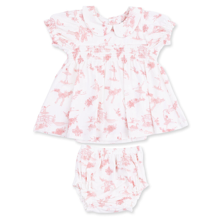 Angel Dear Ballet Toile Smocked Dress Set