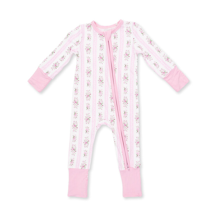 Angel Dear Bella Rose Stripe Convertible Romper