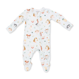 Angel Dear Baby Farm Faces Zipper Footie