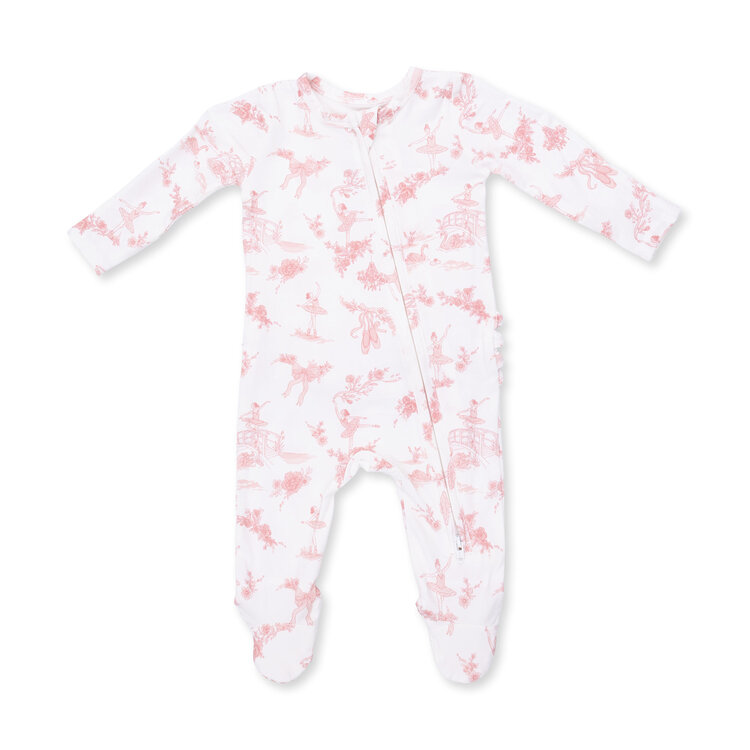 Angel Dear Ballet Toille Zipper Footie