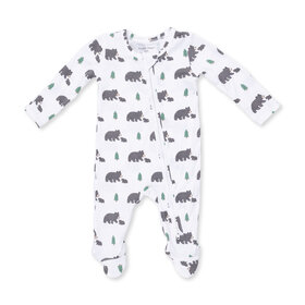 Angel Dear Black Bears Zipper Footie