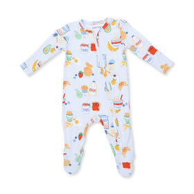 Angel Dear Breakfast Club Blue Zipper Footie
