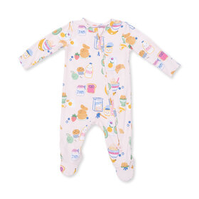 Angel Dear Breakfast Club PinkZipper Footie