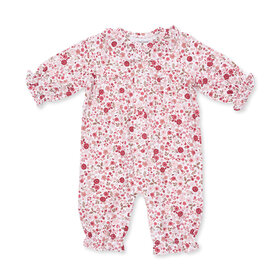 Angel Dear Serene Floral Ruffle Collar Romper