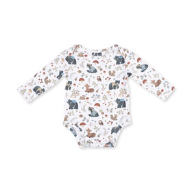 Angel Dear Southern Woodland Animals Green Bodysuit