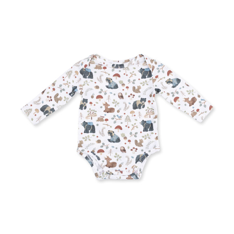 Angel Dear Southern Woodland Animals Green Bodysuit