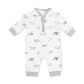 Angel Dear Vintage Airplane Pilots Zip Romper