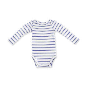 Angel Dear Vintage Stripe Blue Bodysuit