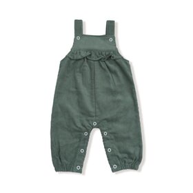 Angel Dear Dark Ivy Corduroy Ruffle Overall