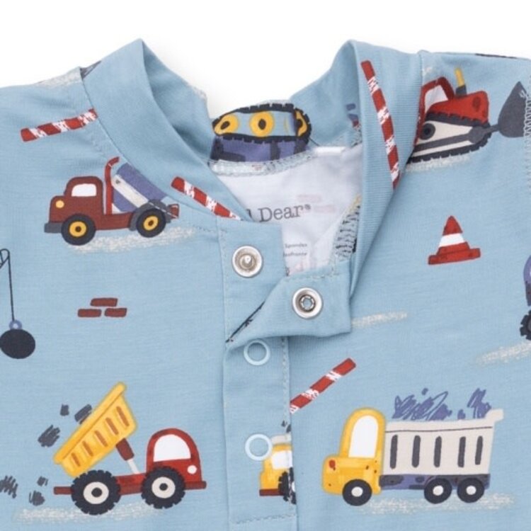 Angel Dear Blue Crayon Construction Romper