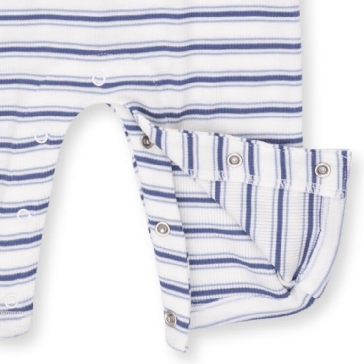 Angel Dear Vintage Stripe Blue Romper