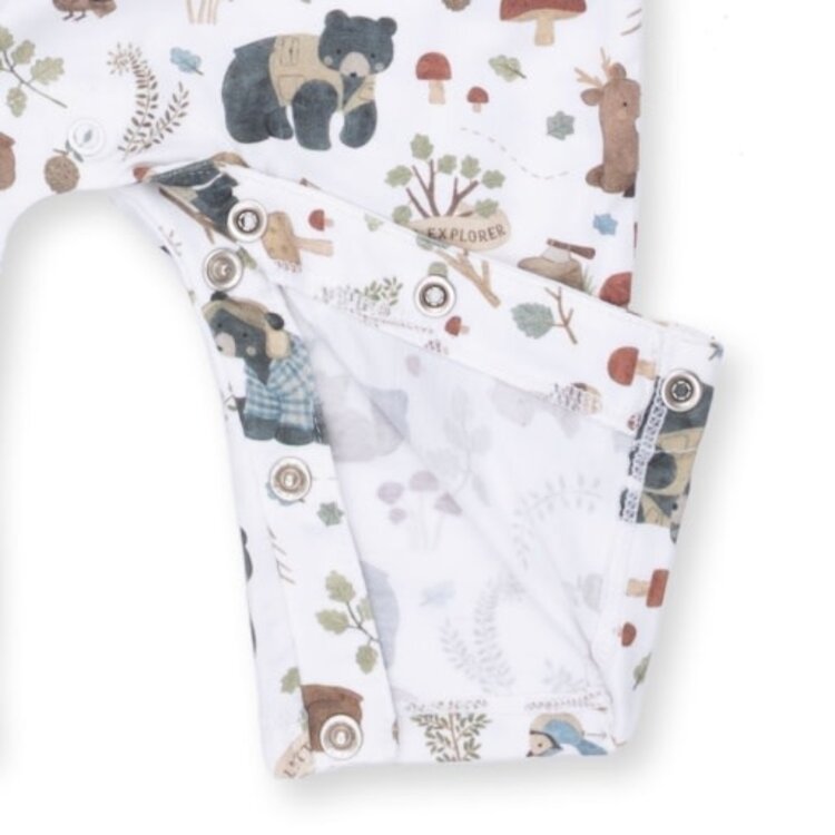Angel Dear Woodland Animals Green Romper