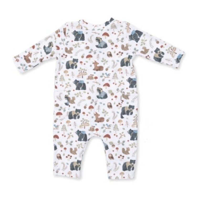 Angel Dear Woodland Animals Green Romper