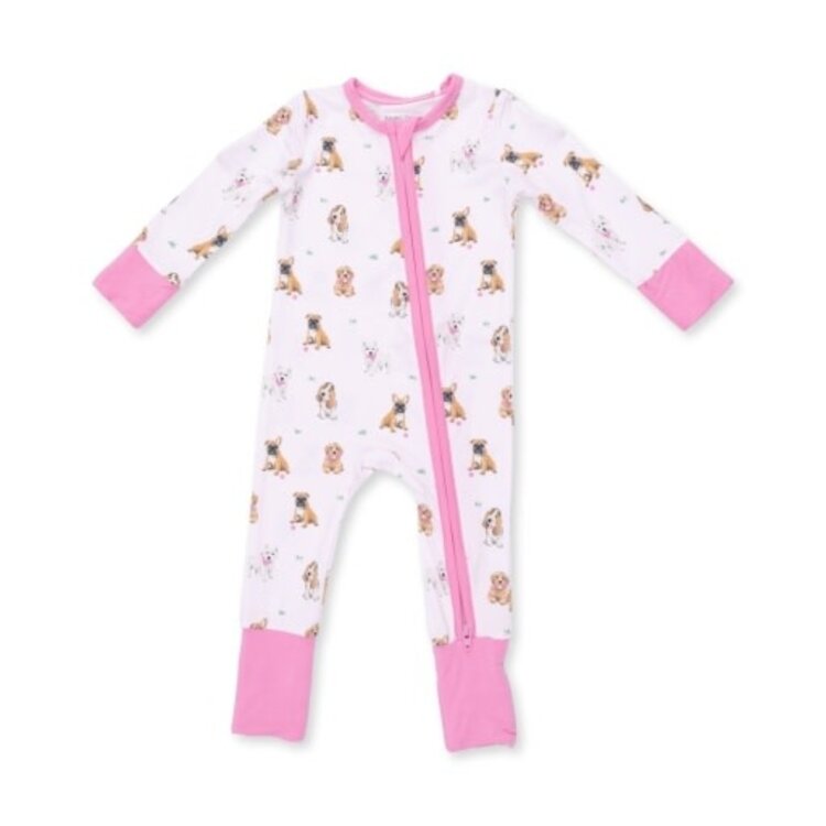 Angel Dear Bestie Dogs Pink Conv Romper