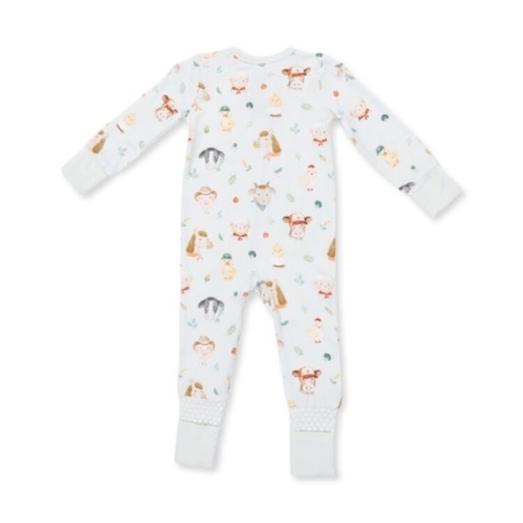 Angel Dear Baby Farm Faces Convertible Romper
