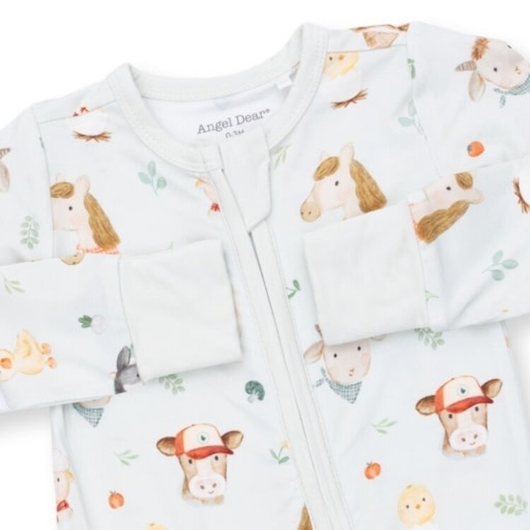 Angel Dear Baby Farm Faces Convertible Romper