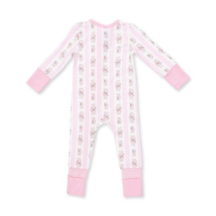 Angel Dear Bella Rose Stripe Convertible Romper