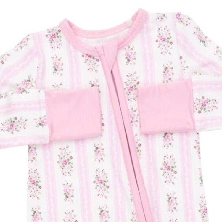 Angel Dear Bella Rose Stripe Convertible Romper