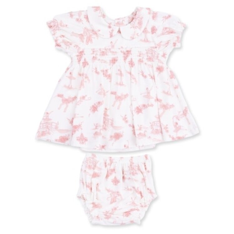 Angel Dear Ballet Toile Smocked Dress Set