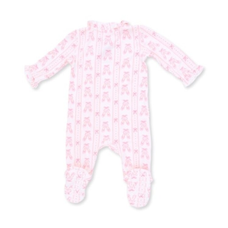 Angel Dear Ballet Shoes Ribbon Stripe Kimono Footie