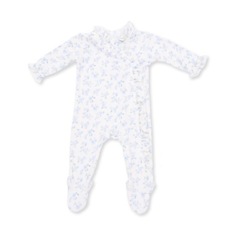 Angel Dear Rose Briar Kimono Ruffle Snap Footie