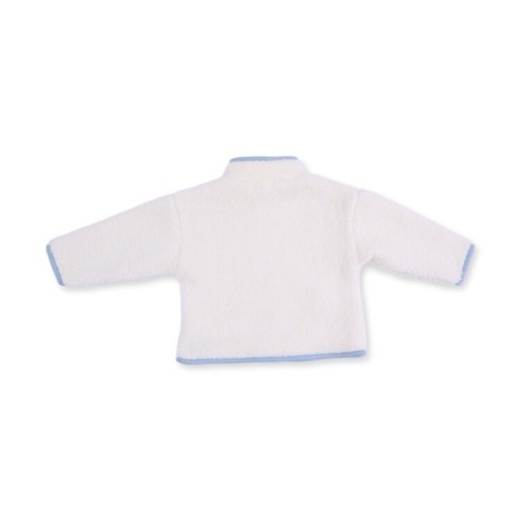 Angel Dear Sherpa Cream & Blue Zip Jacket