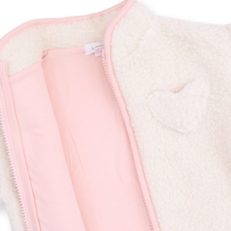 Angel Dear Sherpa Cream & Pink Jacket