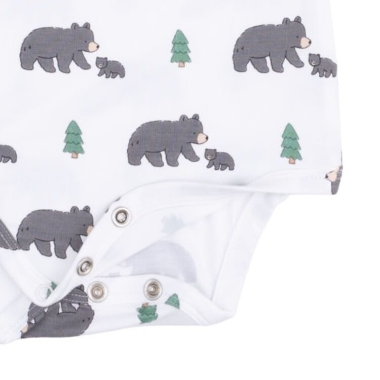Angel Dear Black Bears Long Sleeve Bodysuit