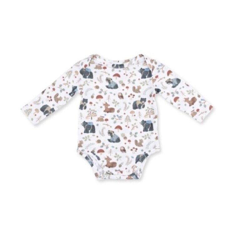Angel Dear Southern Woodland Animals Green Bodysuit