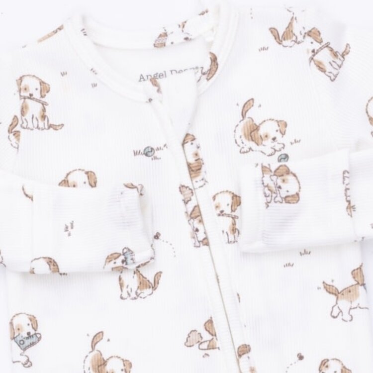 Angel Dear Explorer Puppy Blue - 2 Way Zipper Footie