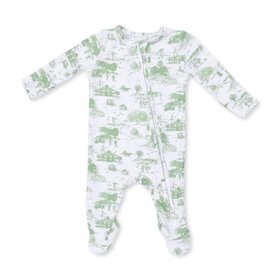 Angel Dear Golf Toile Green - 2 Way Zipper Footie