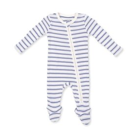 Angel Dear Vintage Stripe Blue - 2 Way Zipper Footie