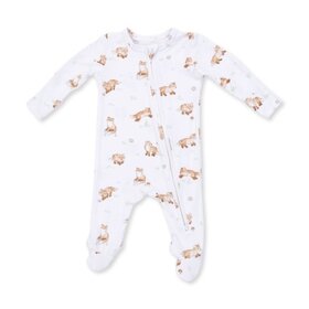 Angel Dear Little Explorer Fox - 2 Way Zipper Footie