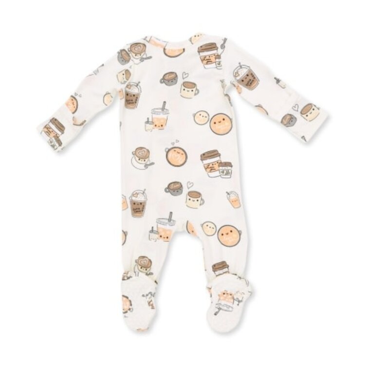 Angel Dear Love you A Latte - 2 Way Zipper Footie