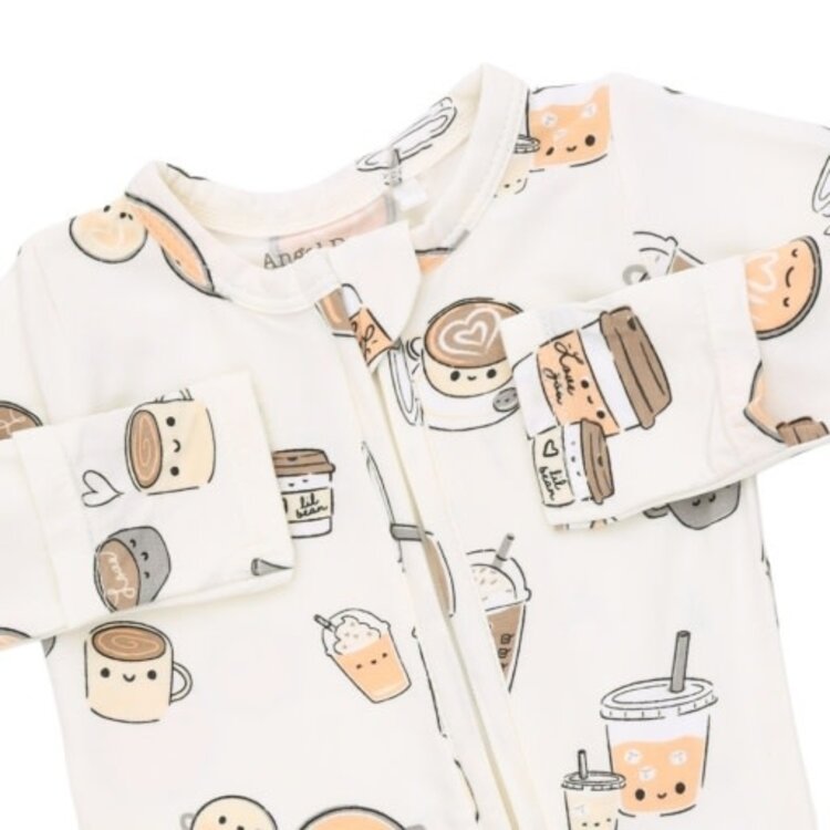 Angel Dear Love you A Latte - 2 Way Zipper Footie