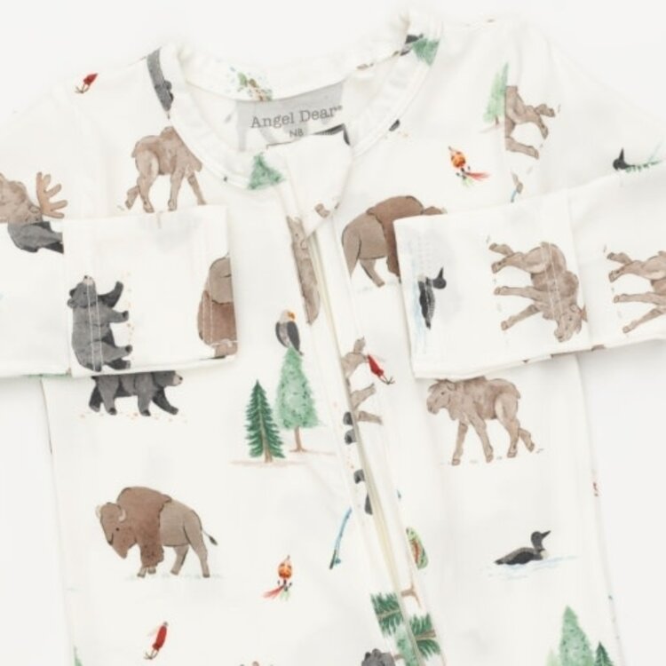 Angel Dear Northern Woodland Animals - 2 Way Zipper Footie