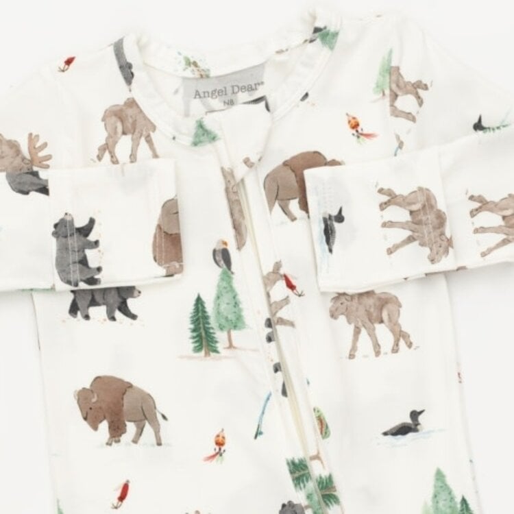 Angel Dear Northern Woodland Animals - 2 Way Zipper Footie