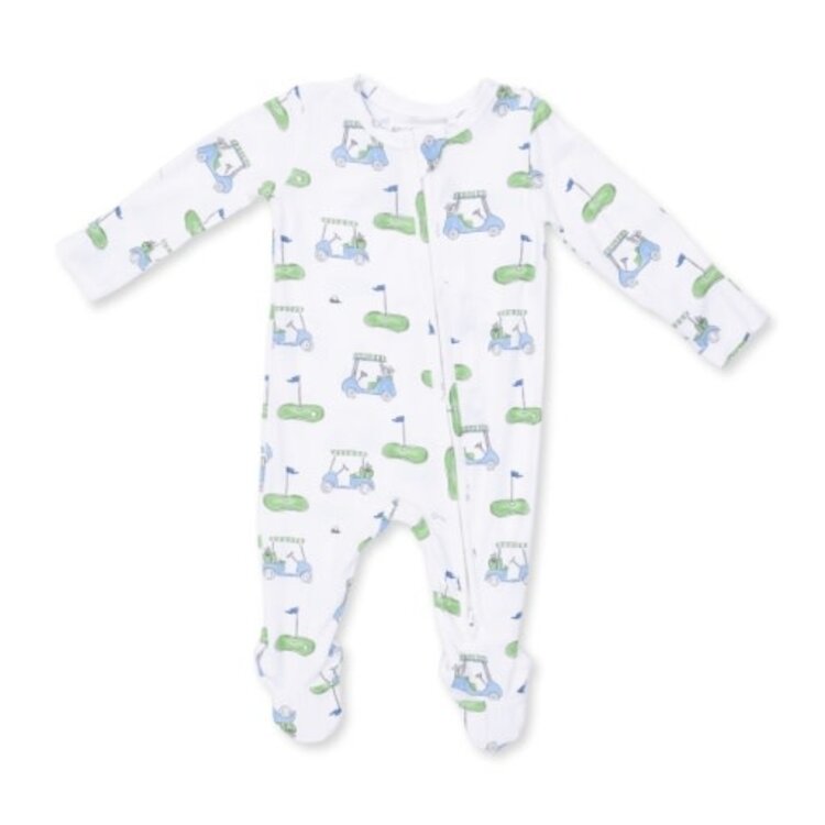 Angel Dear Golf Carts Blue  Zipper Footie