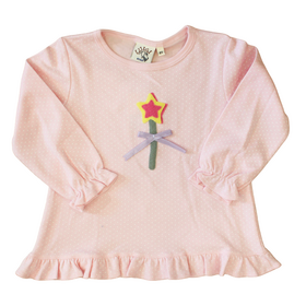 Luigi Kids Pink Dot Star Wand Swing Top